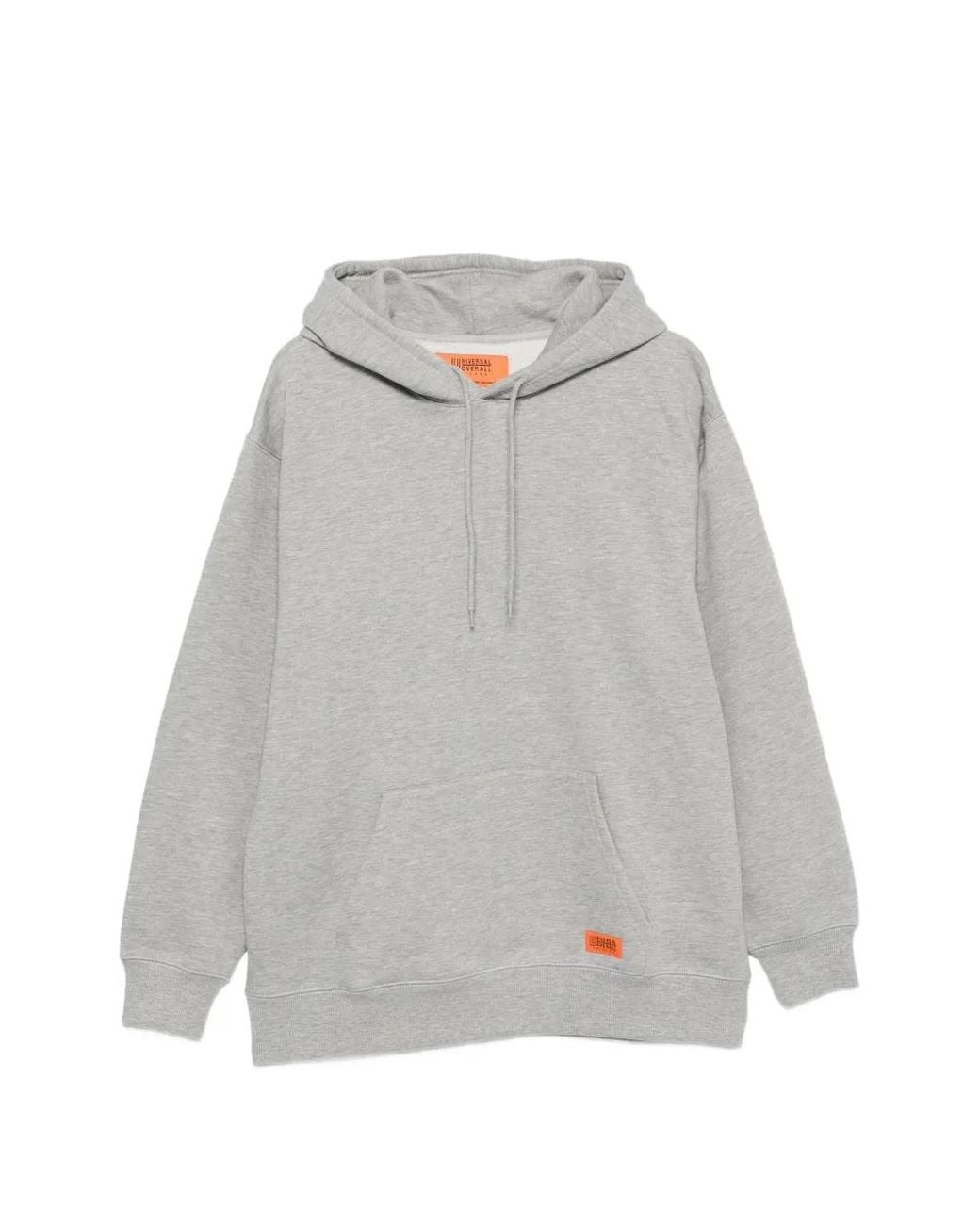 Universal Overall Gray Logo-Patch Hoodie for men