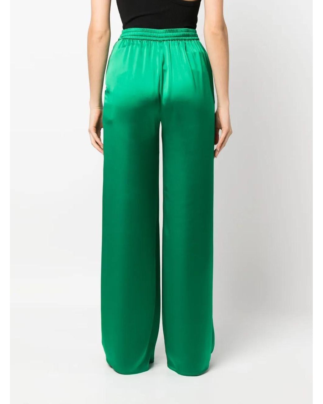 Herno Green Drawstring-Waist Straight-Leg Trousers