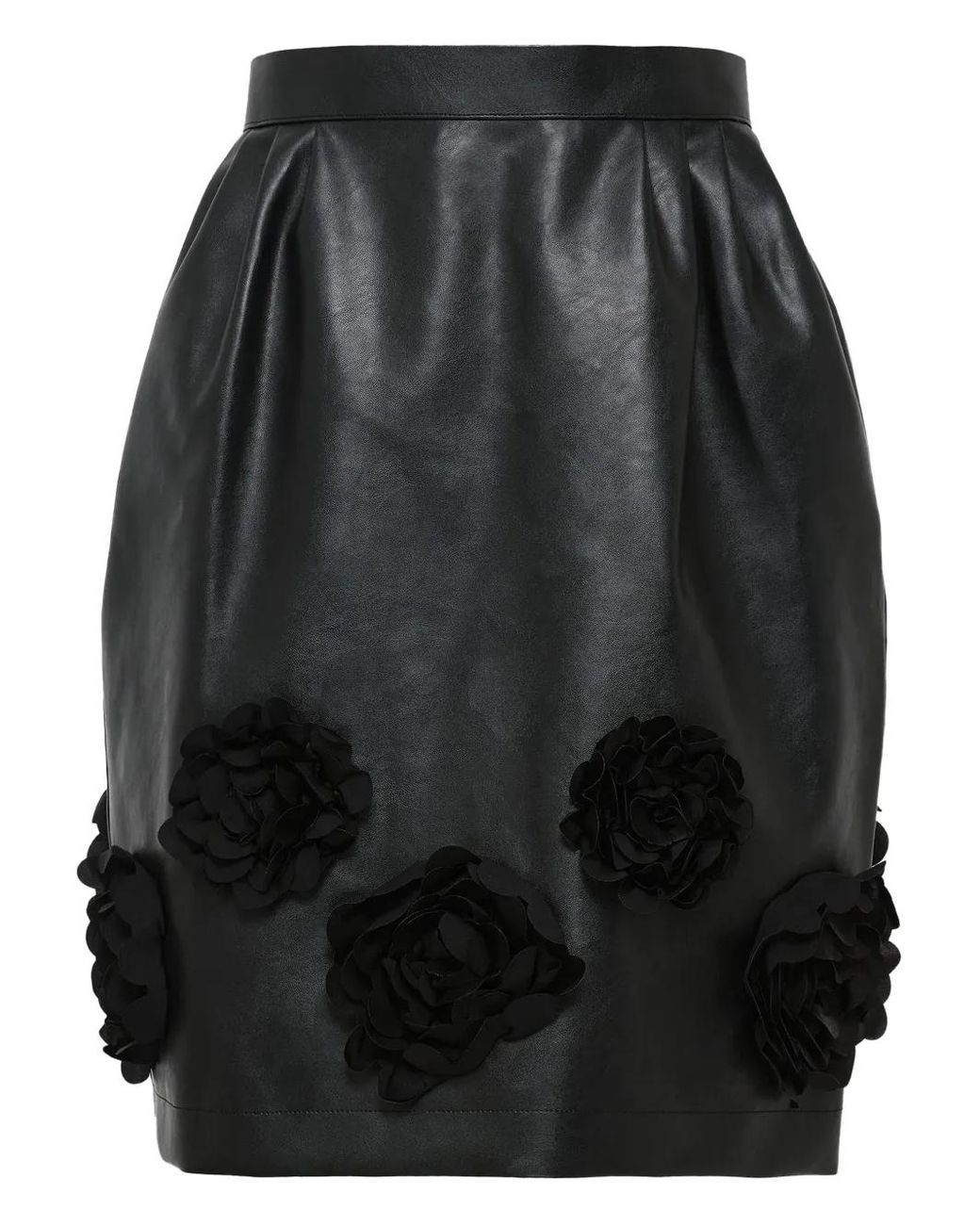 Comme des Garçons Black Rose-Embellished Skirt