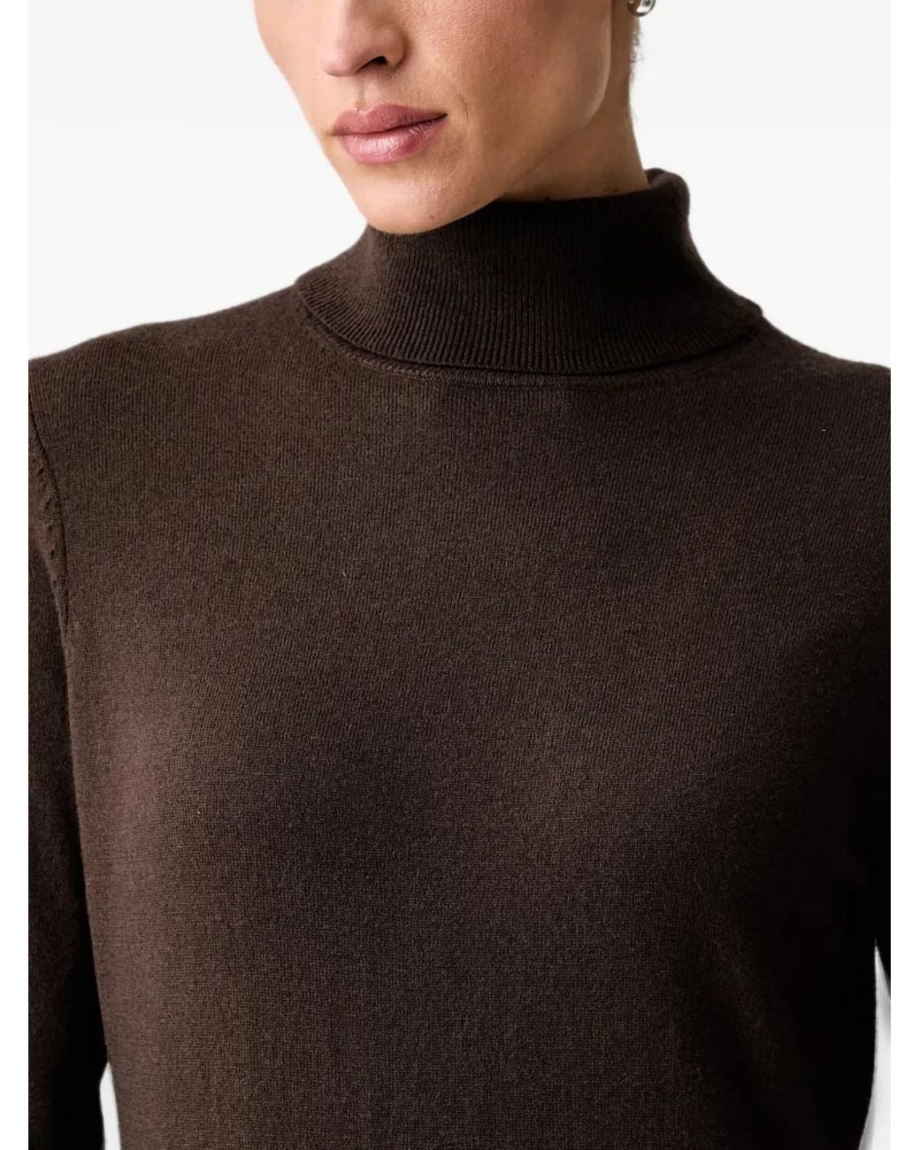 Marc O' Polo Black Roll-Neck Knitted Maxi Dress