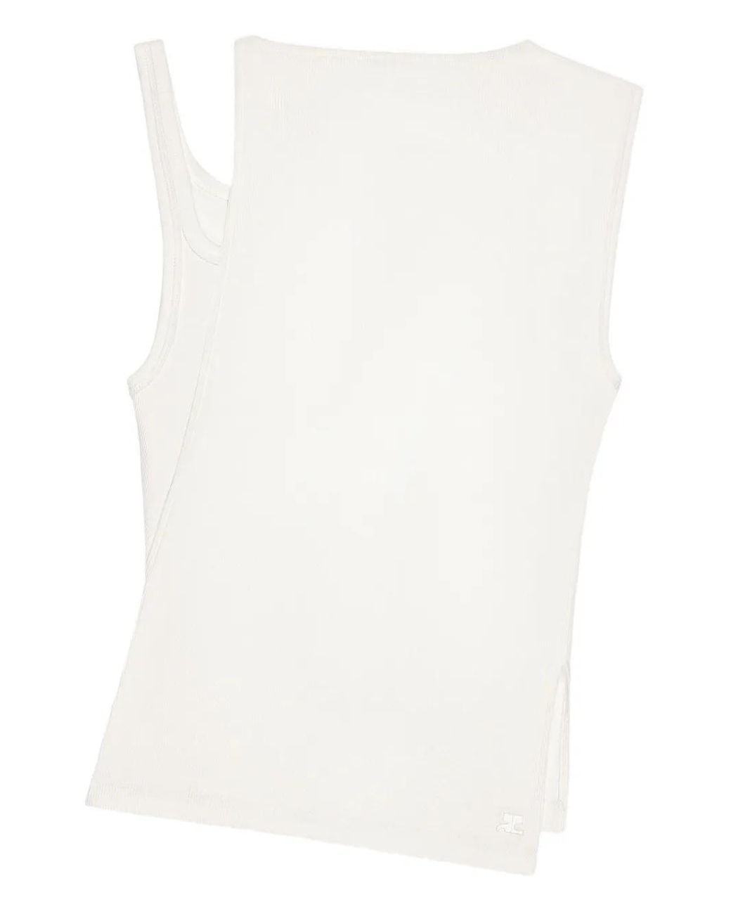 Courreges White Asymmetric Top