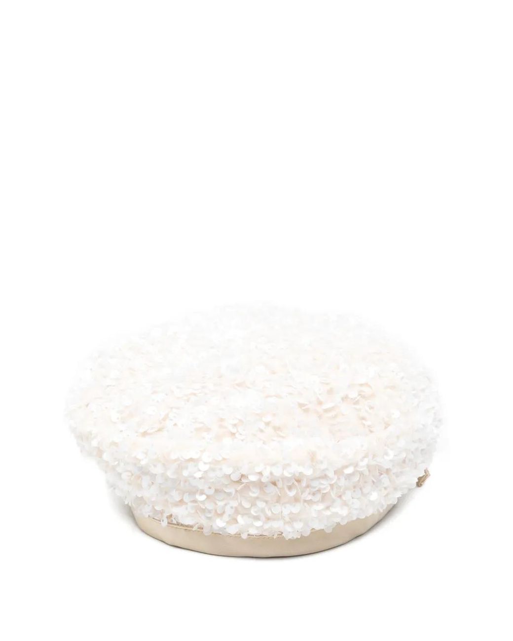 Vivetta White Baskenmütze Mit Schleife