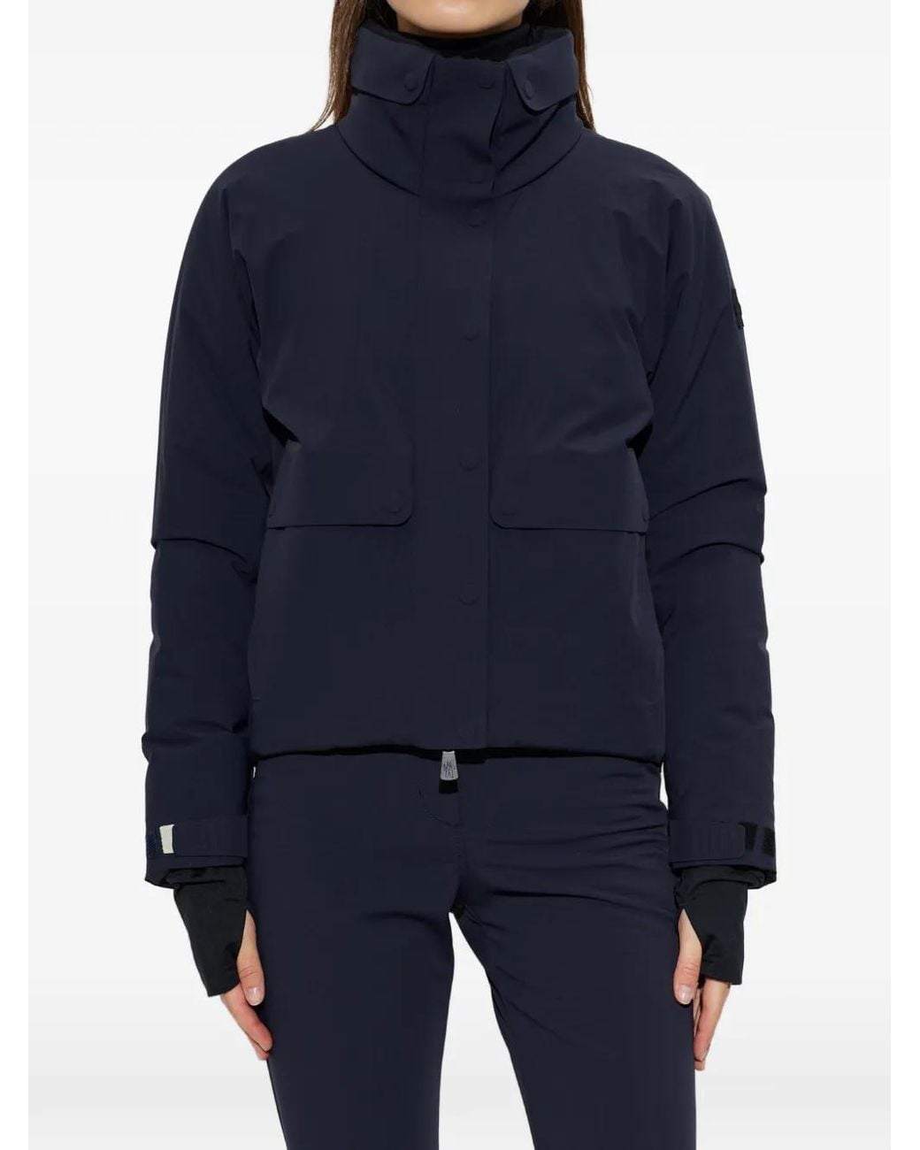 Moncler Blue Danses High-Neck Ski Jacket