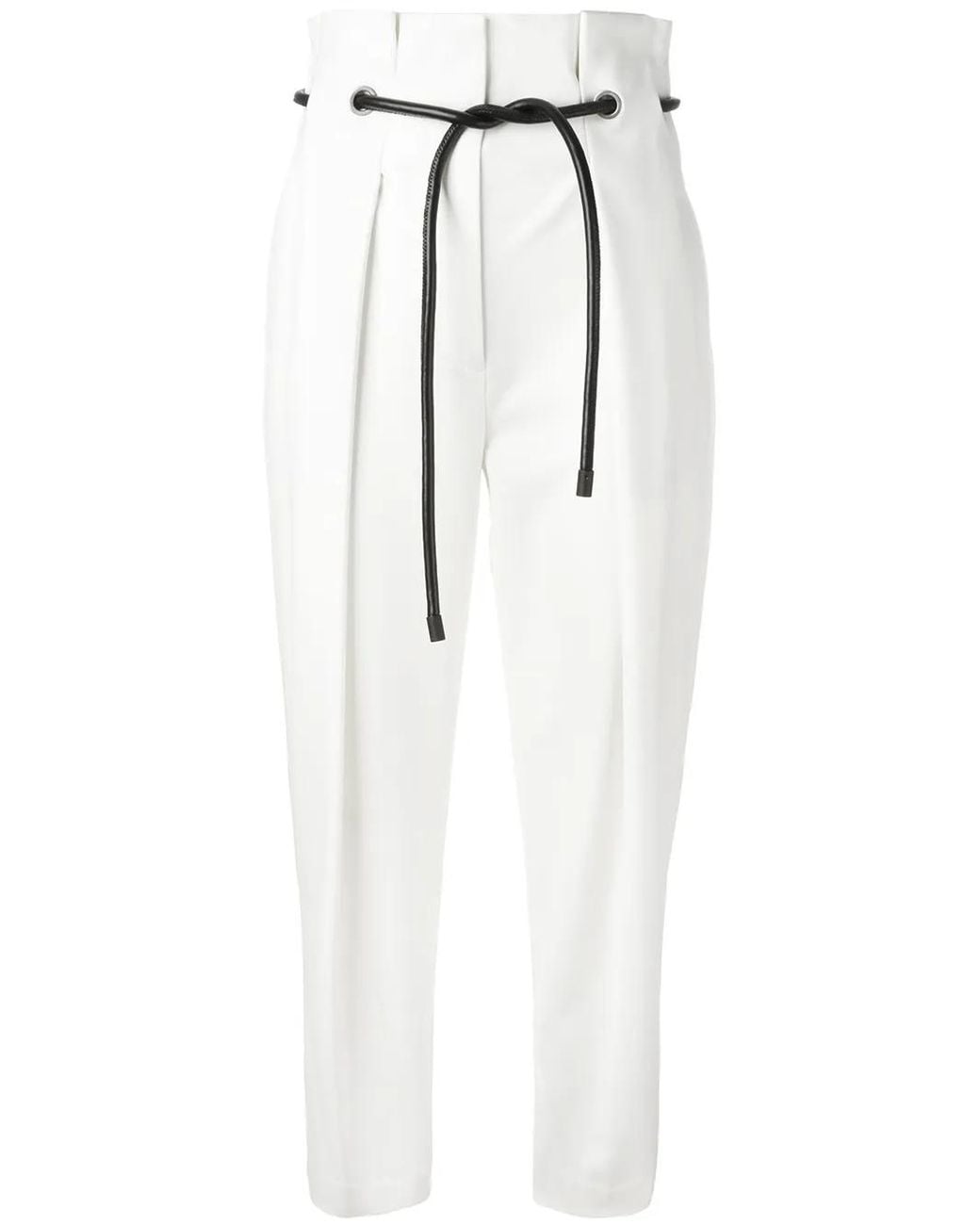 3.1 Phillip Lim White Origami-Pleated Trousers