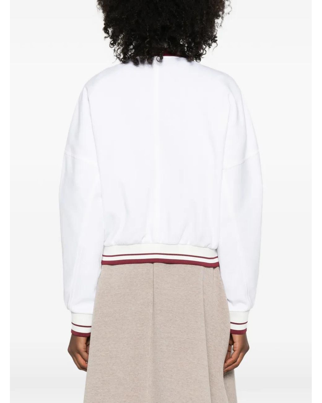 Marni White Pull En Maille Jacquard