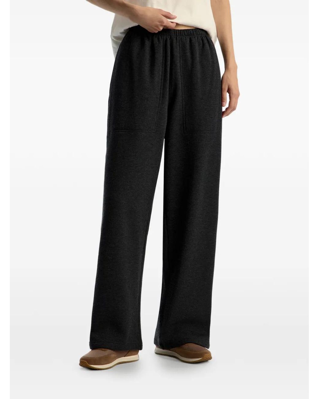 12 STOREEZ Black Elasticated-Waistband Track Pants