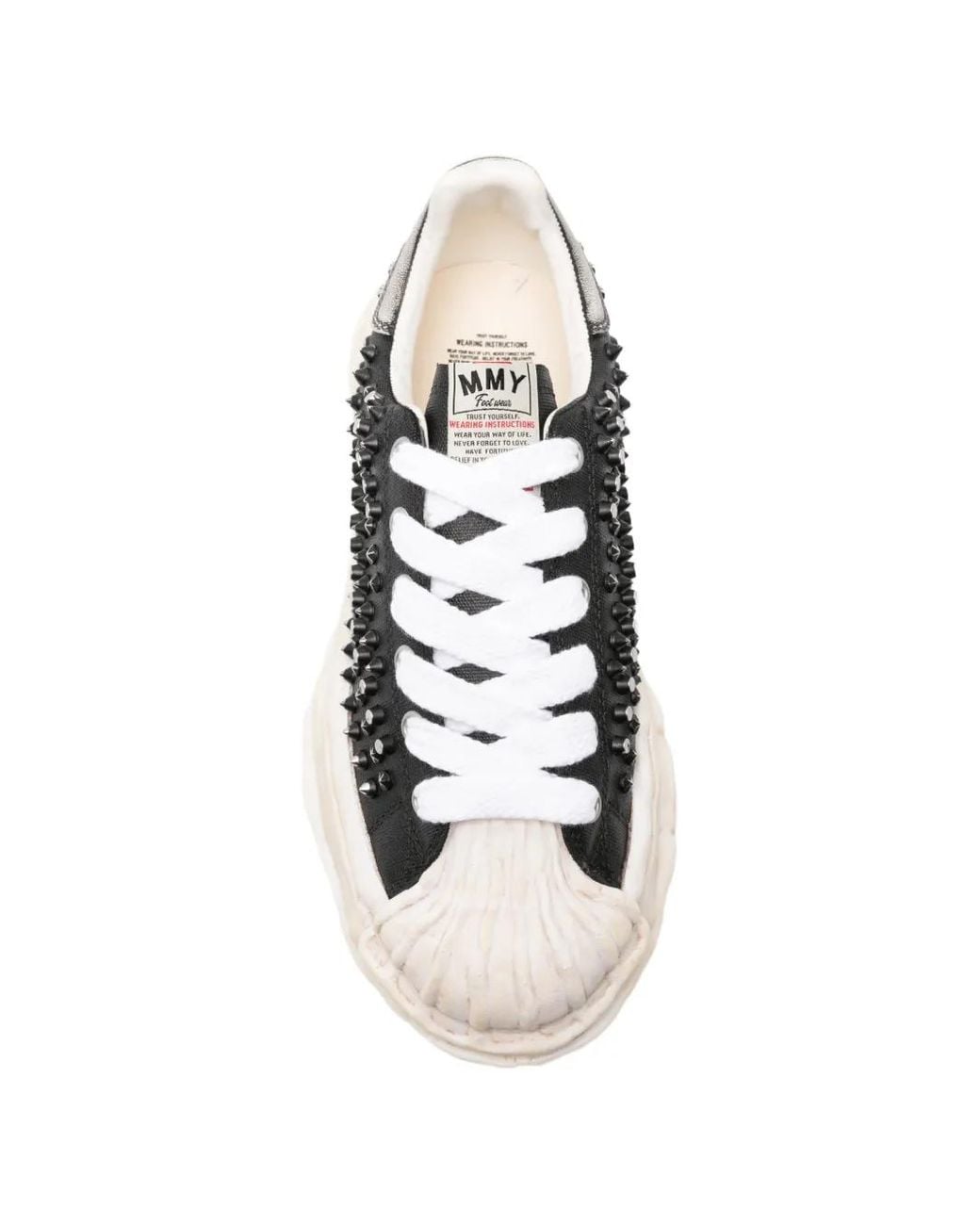 Maison Mihara Yasuhiro White Exclusive Edition Blakey Og Sole Studded Canvas Low-Top Sneakers for men