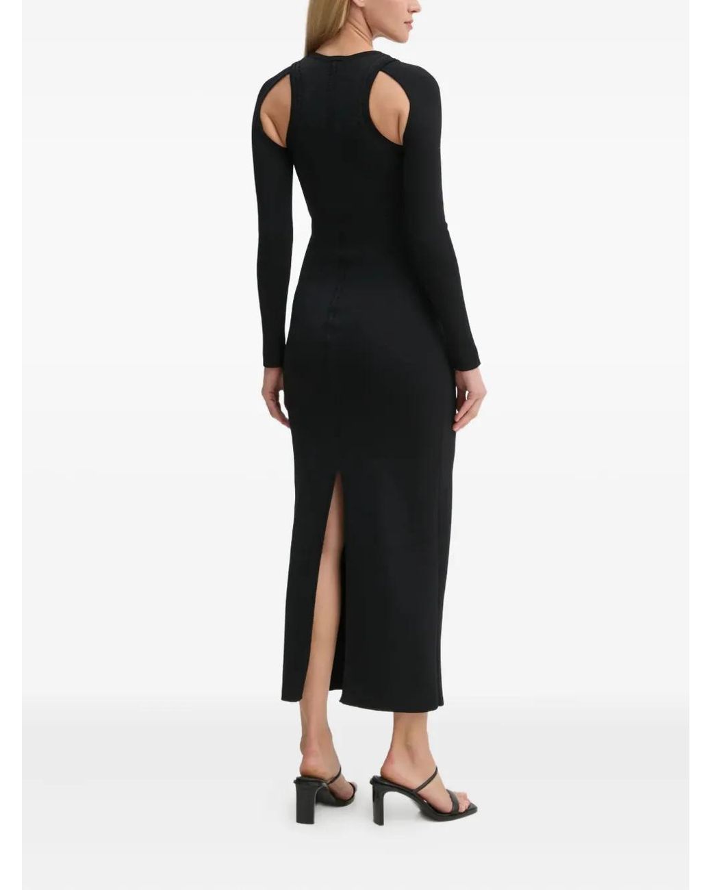 Nanushka Natural Cut-Out Long-Sleeved Dress