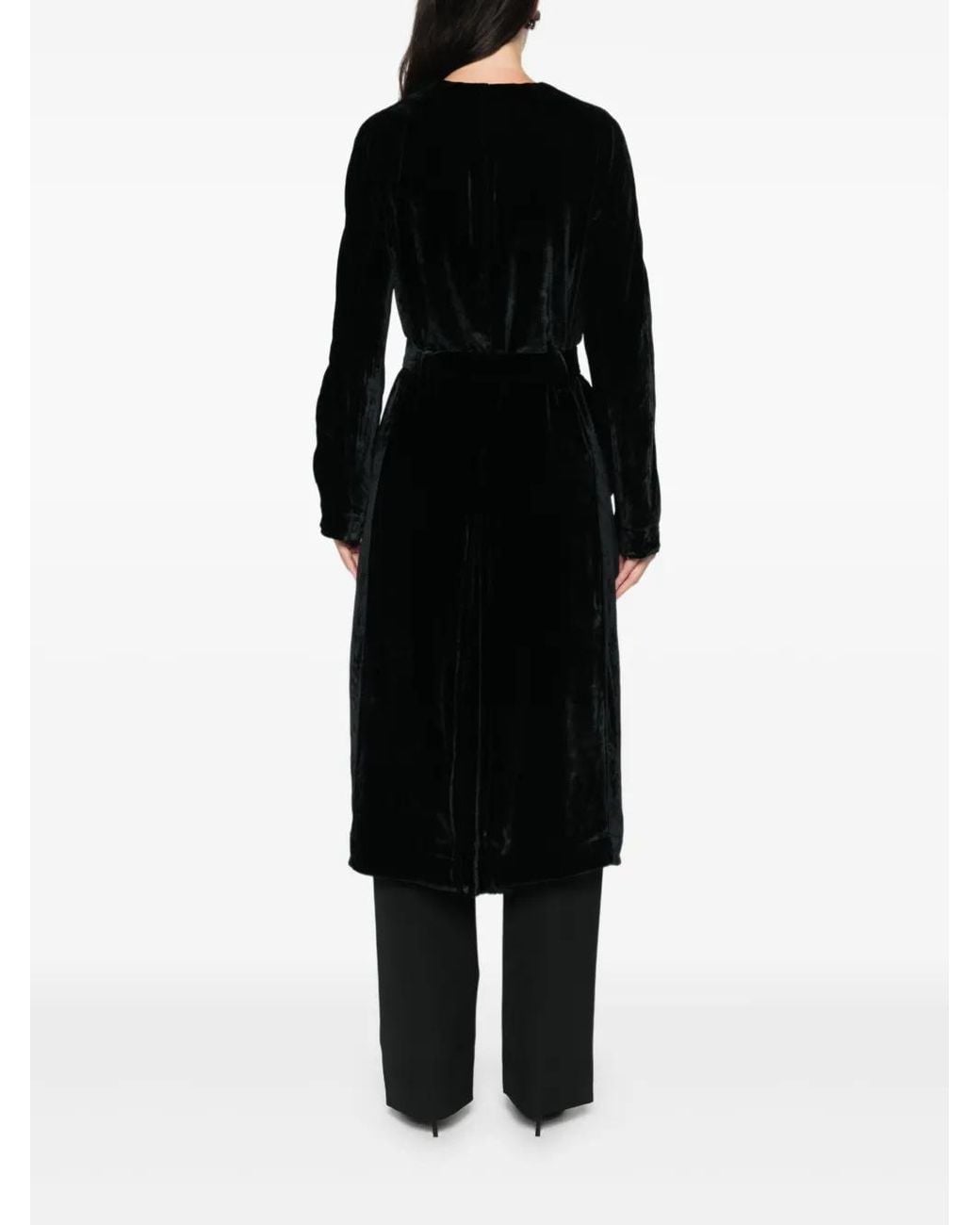 R13 Black Manteau Ceinturé Officer