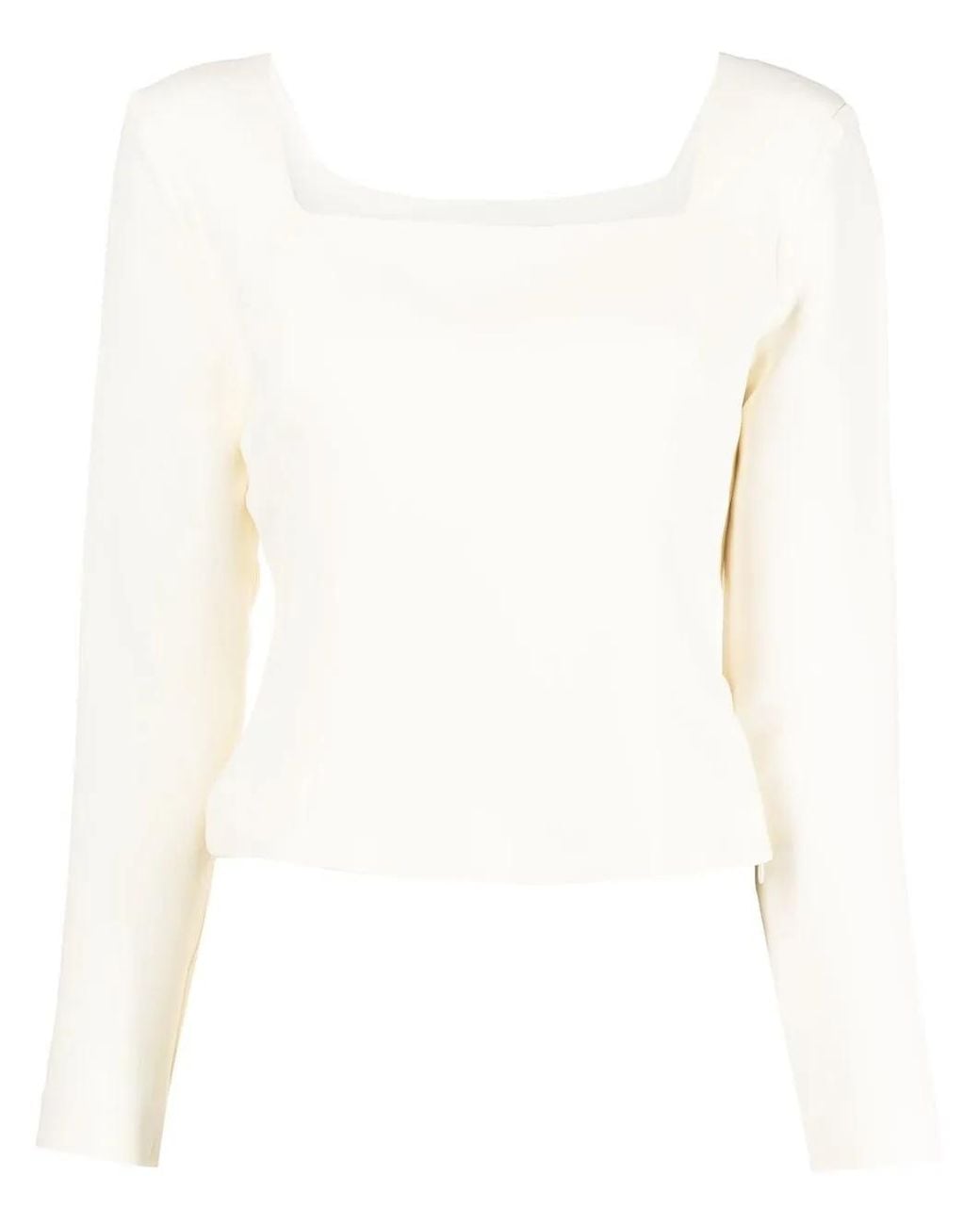 FEDERICA TOSI White Square Neck Pullover Jumper