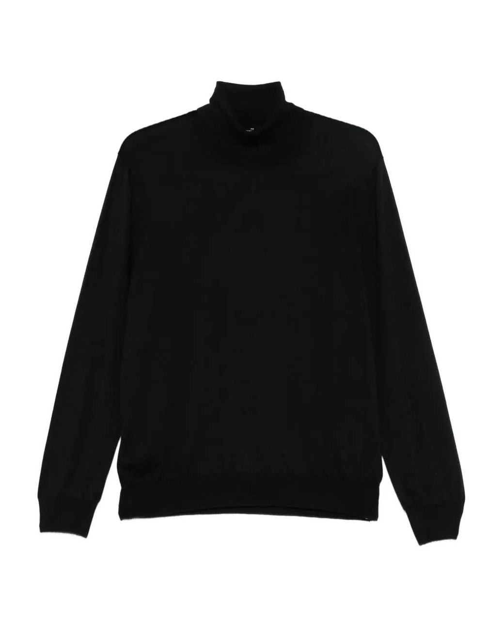 Gran Sasso Black Turtleneck Top for men