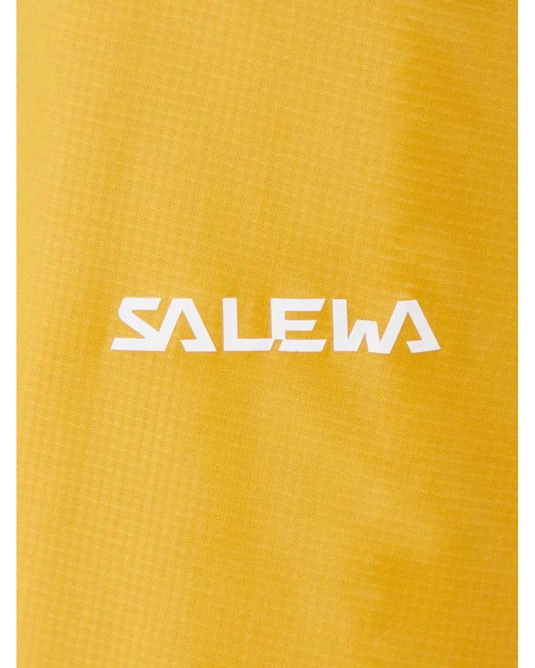 Salewa Yellow Quilted Hooded Performance Jacket