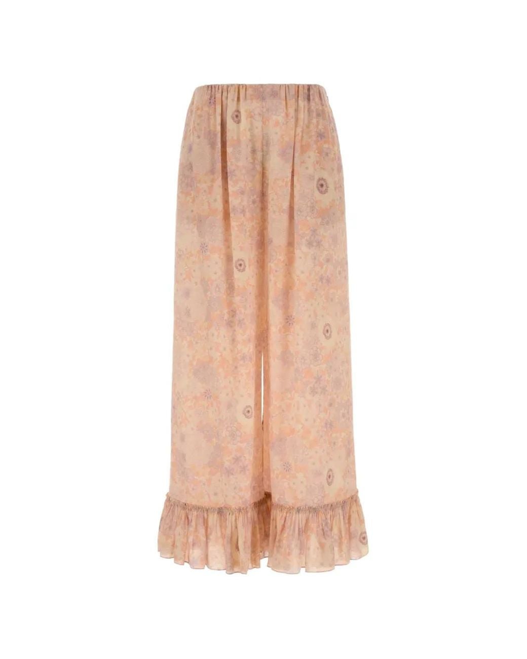 Chloé Natural Cropped Fluid Trousers