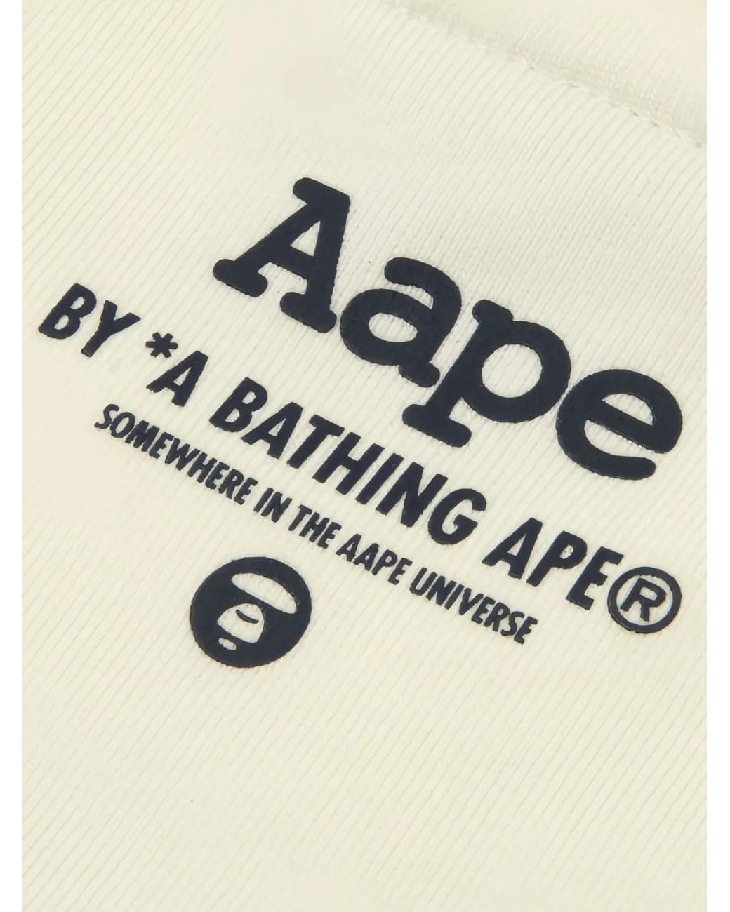 Aape By A Bathing Ape Natural Aape Main Camouflage-Print Logo-Patch Sweater