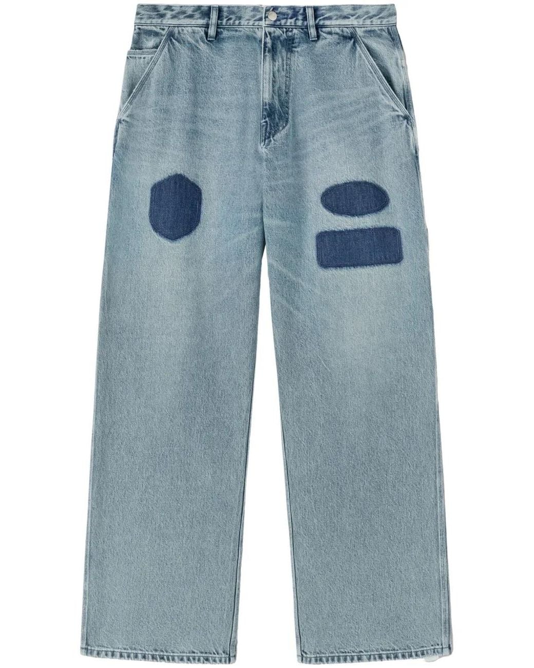 Ambush Blue Cotton Straight-Leg Jeans for men