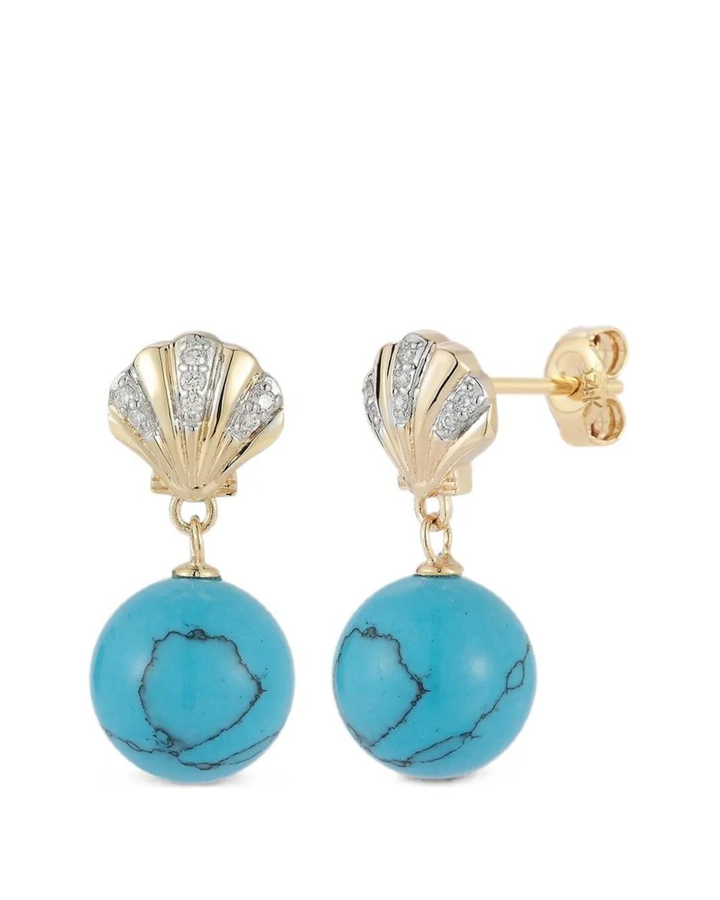Mateo Blue Venus And Diamond Drop Earrings