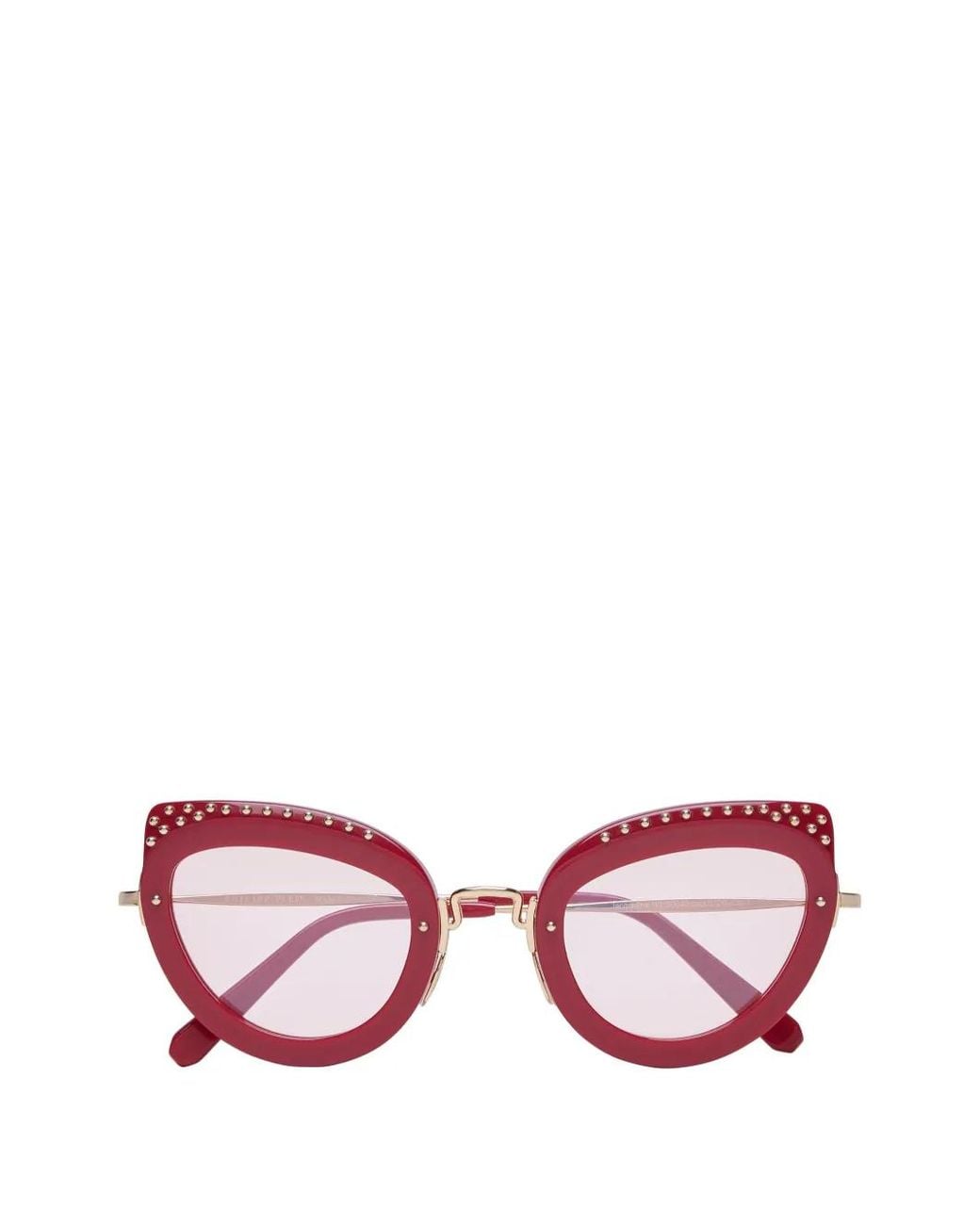 Philipp Plein Pink Jacqueline Stud-Embellished Cat-Eye Sunglasses