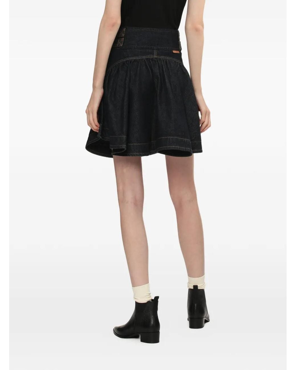 Zimmermann Black Denim Mini Skirt