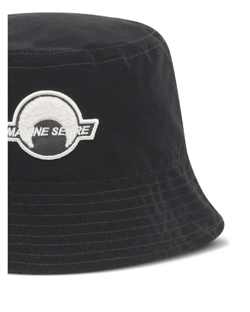 MARINE SERRE Black Logo Bucket Hat