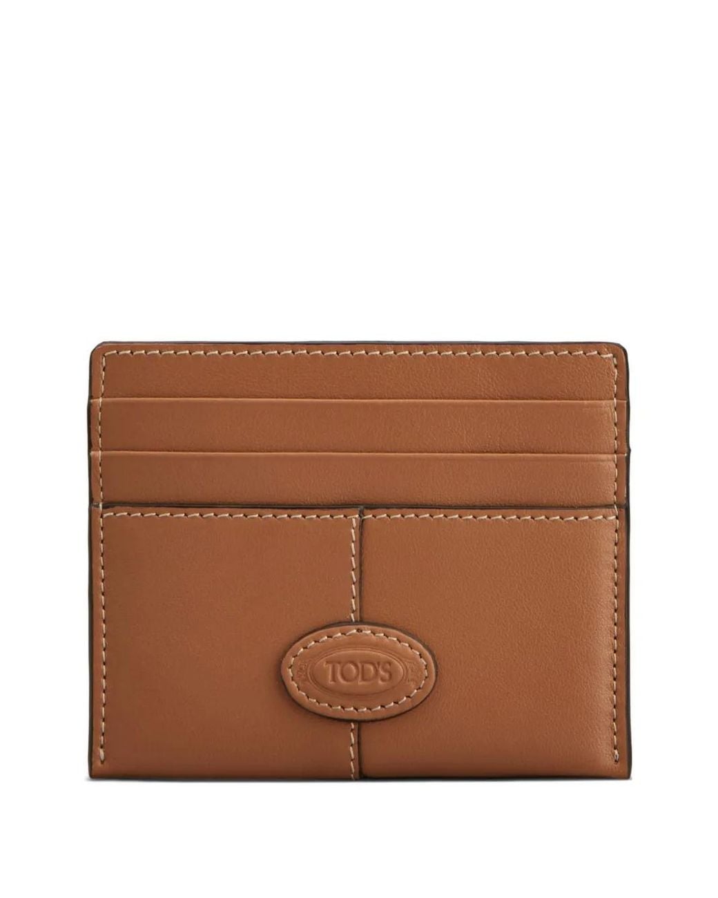 Tod's Brown Credit Leather Card Holder for men