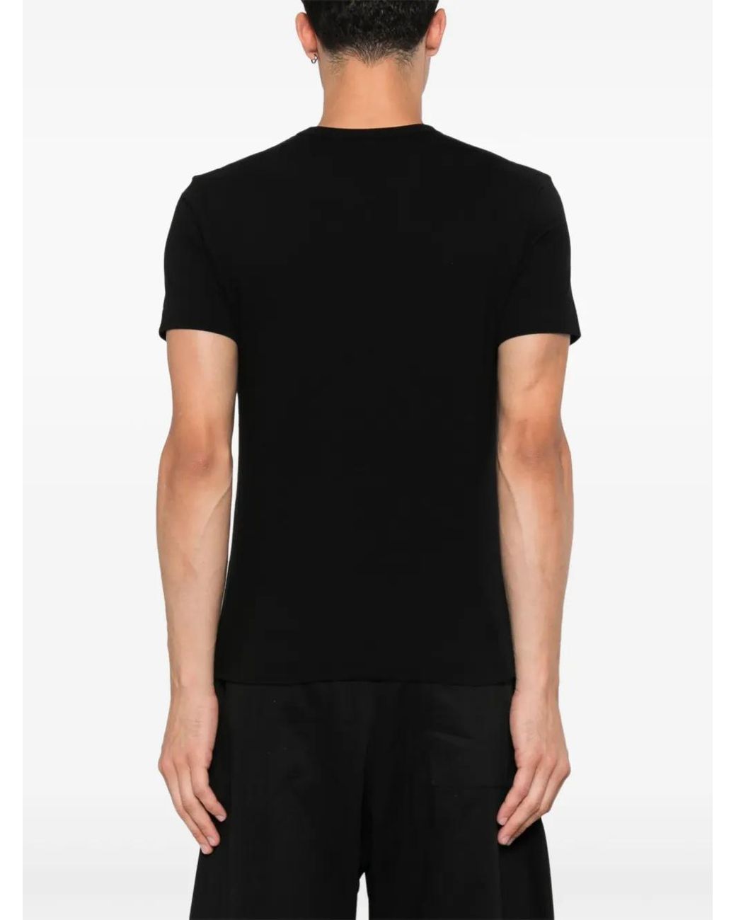 COMME DES GARÇONS PLAY Black T-Shirt Logo Print Play Logo