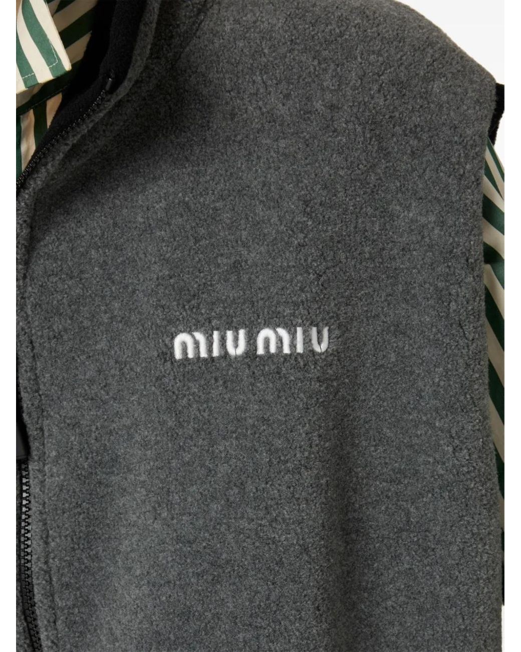 Miu Miu Gray Fleece Sweatshirt