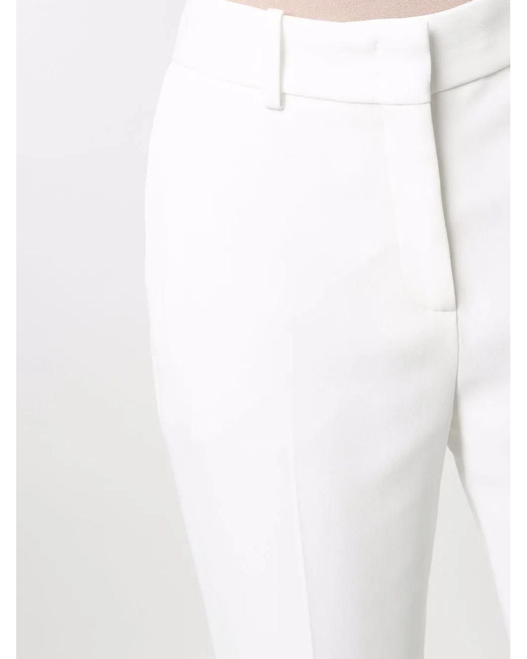 Ermanno Scervino White Clean Front Tailored Trousers