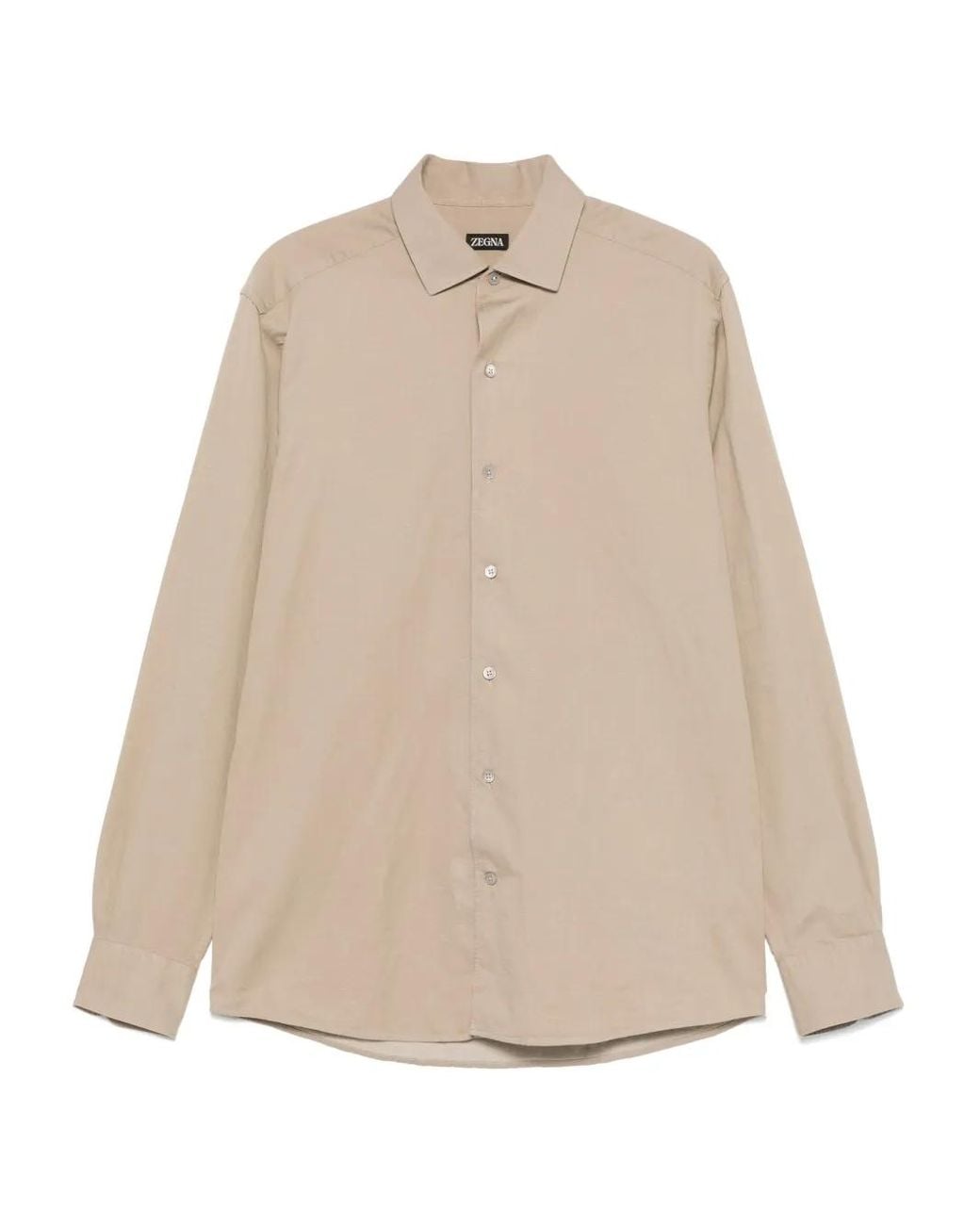 Zegna Natural Spread-Collar Shirt for men