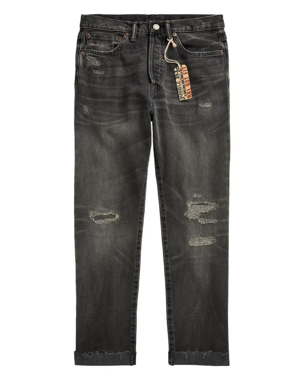 RRL Gerafelde Jeans in het Gray