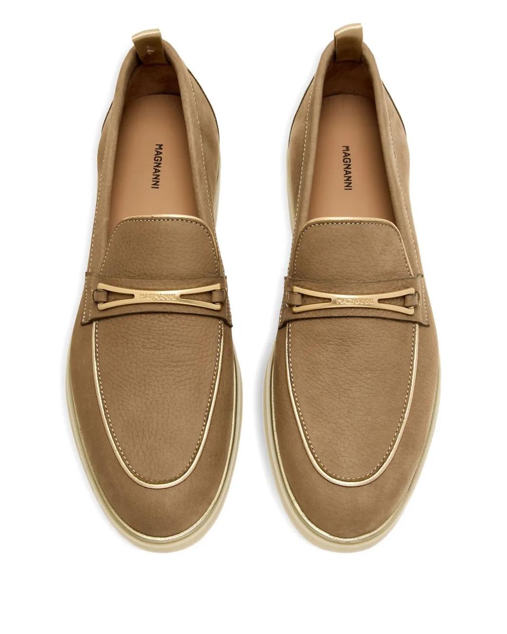 Magnanni Shoes Brown Suede Loafers