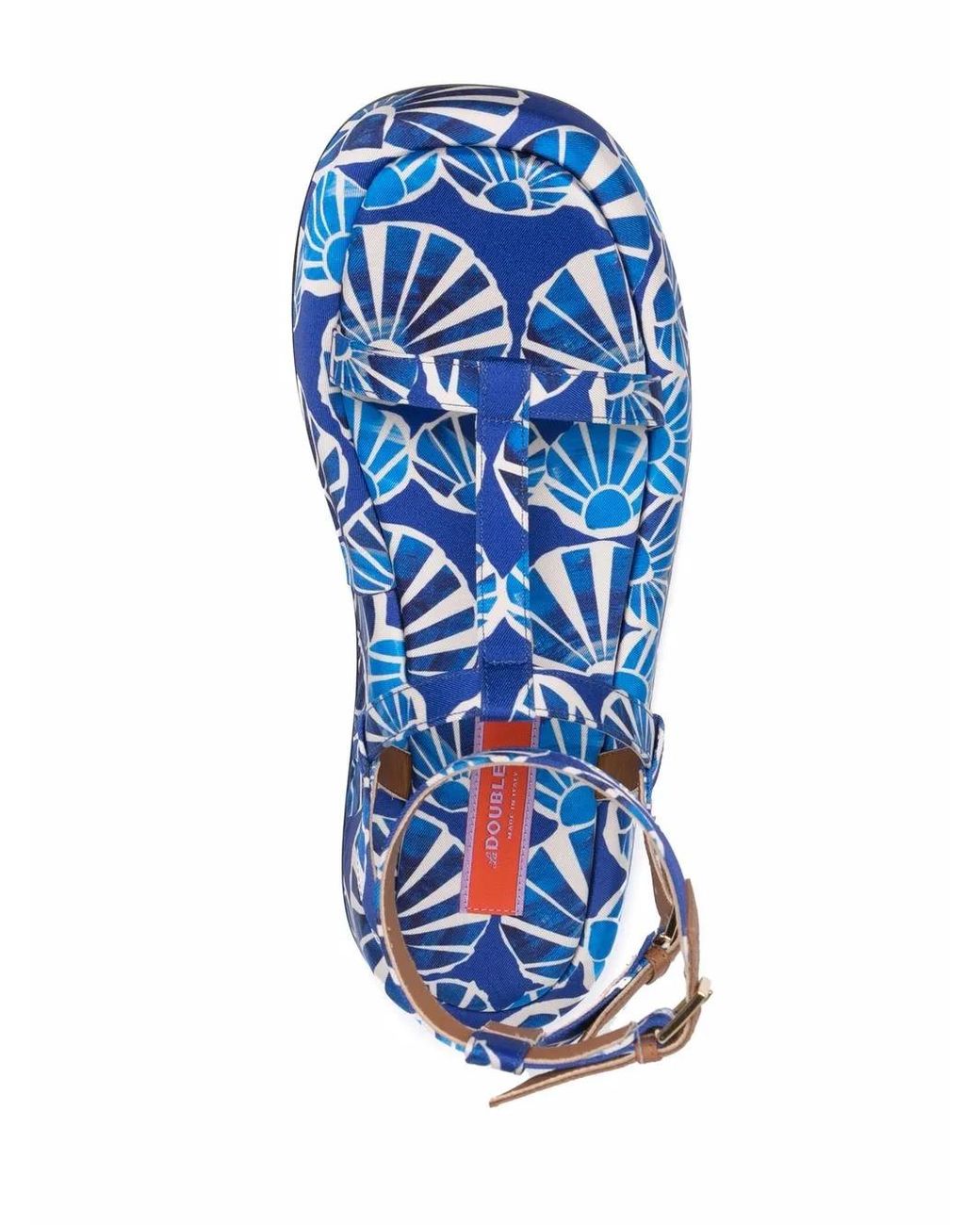 LaDoubleJ Blue Jazzy Seashell-Print Sandals