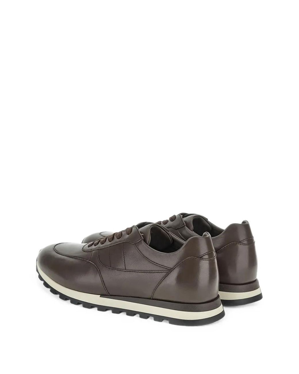 Paul & Shark Gray Soleo Leather Sneakers for men
