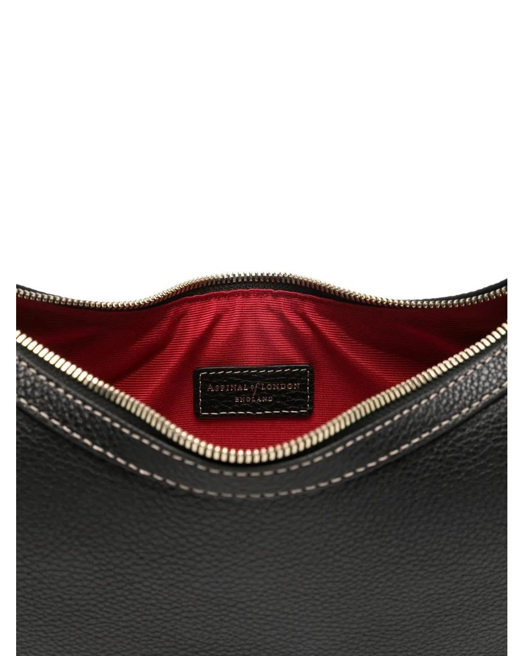 Aspinal Black Small Hudson Shoulder Bag