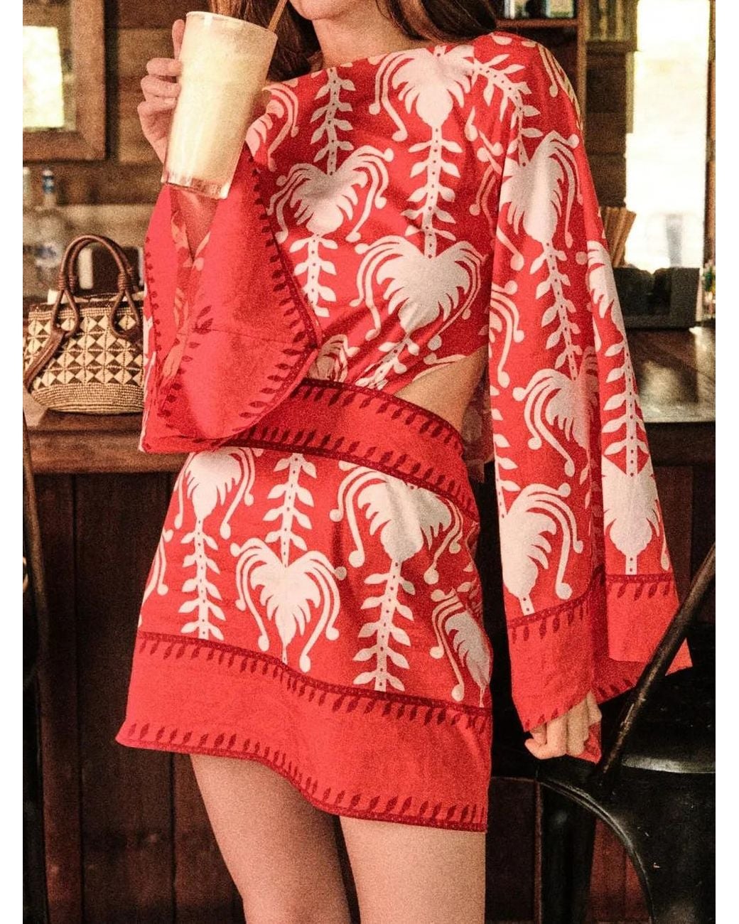 Johanna Ortiz Red Words Of Wisdom Dress