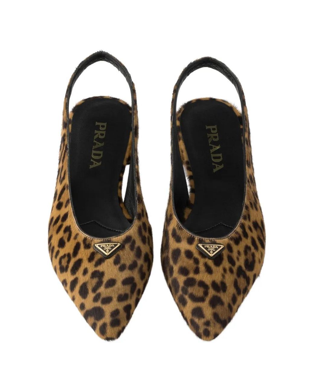 Prada White Printed Leather Ballerinas