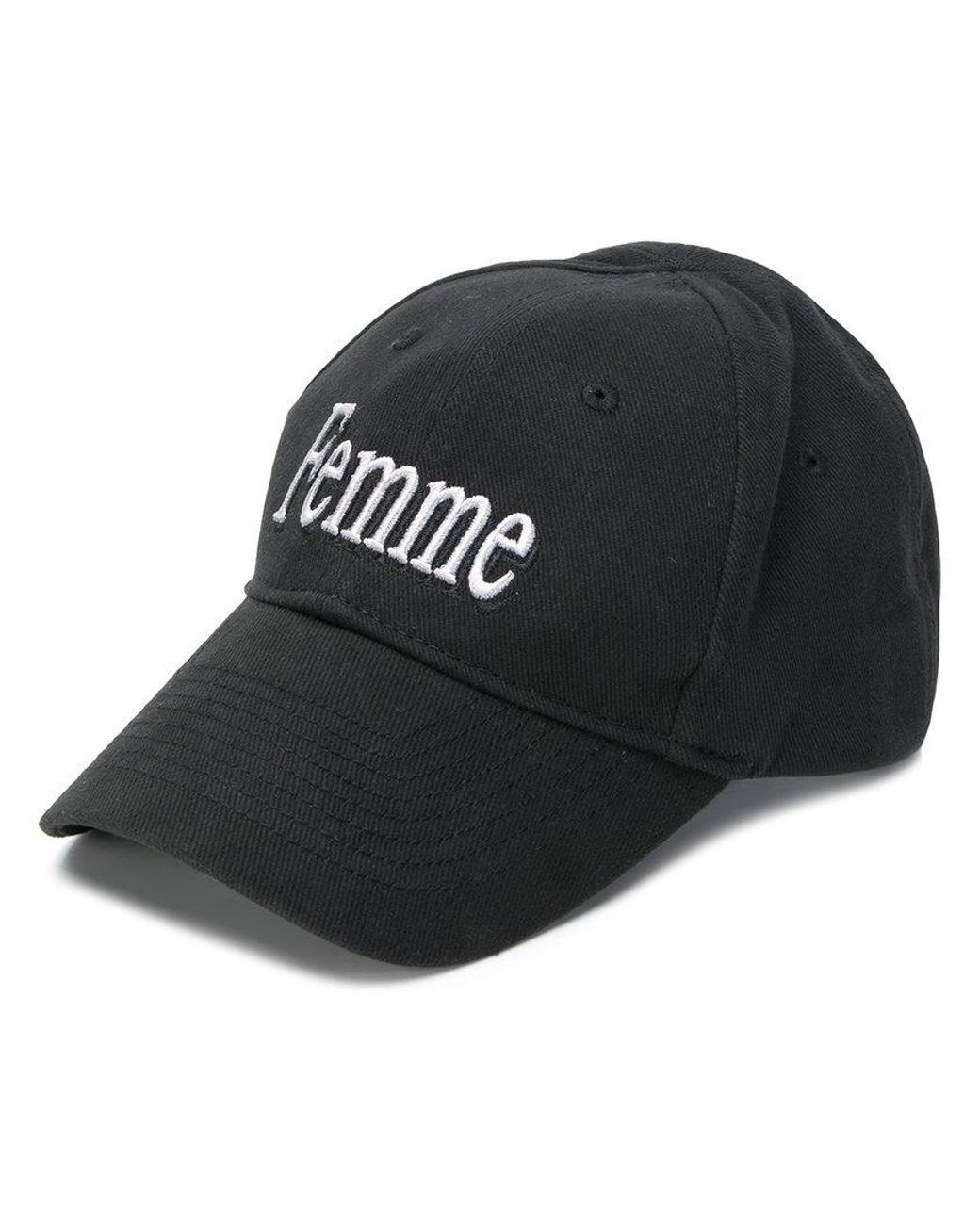 Balenciaga Femme Baseball Cap in Black for Men | Lyst