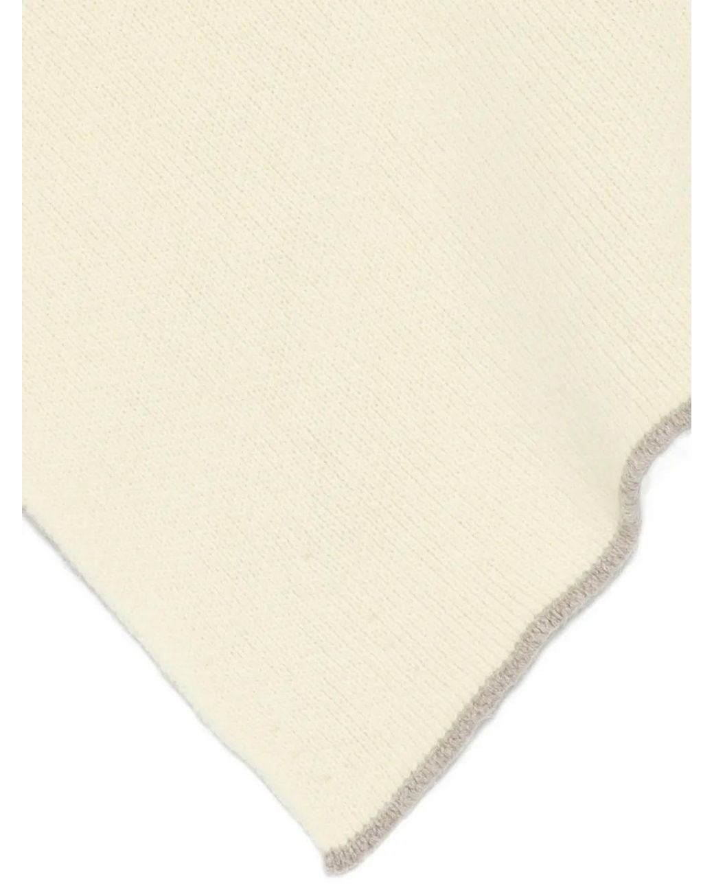 B.B. Wallace Natural Triangular Knitted Scarf