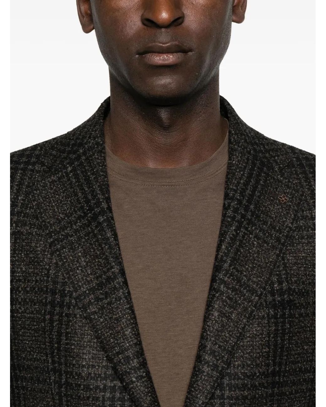 Tagliatore Geruite Blazer in het Black voor heren
