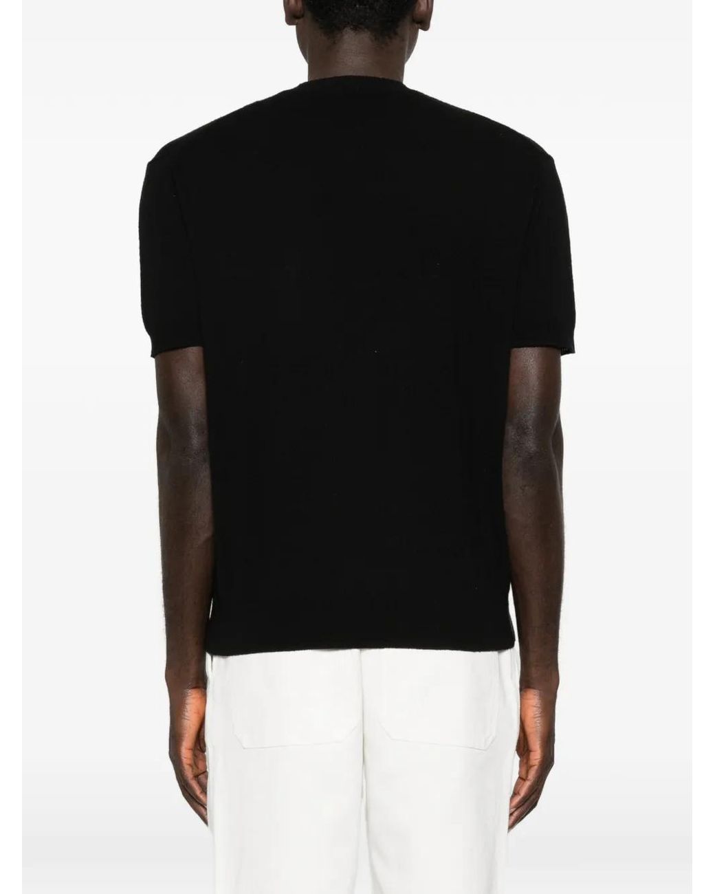 Paolo Pecora Black Chest-Pocket T-Shirt for men