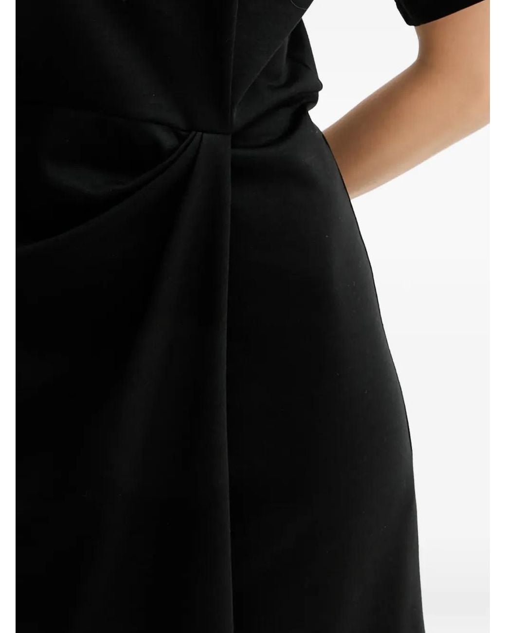 Sessun Black Short Sleeve Midi Dress