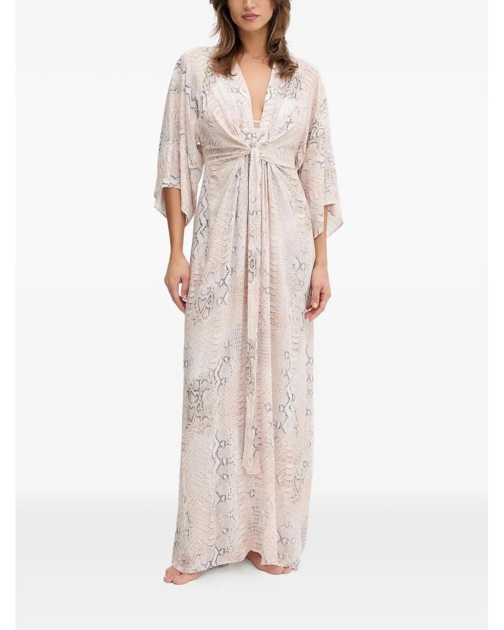 Melissa Odabash Natural Wisdom Printed Maxi Dress