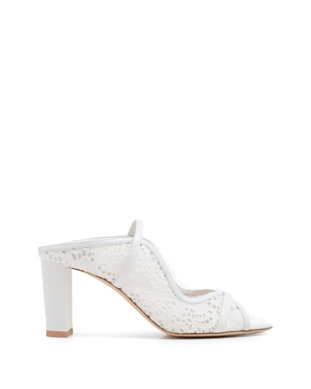 Malone Souliers White Norah Lace Straps Sandals