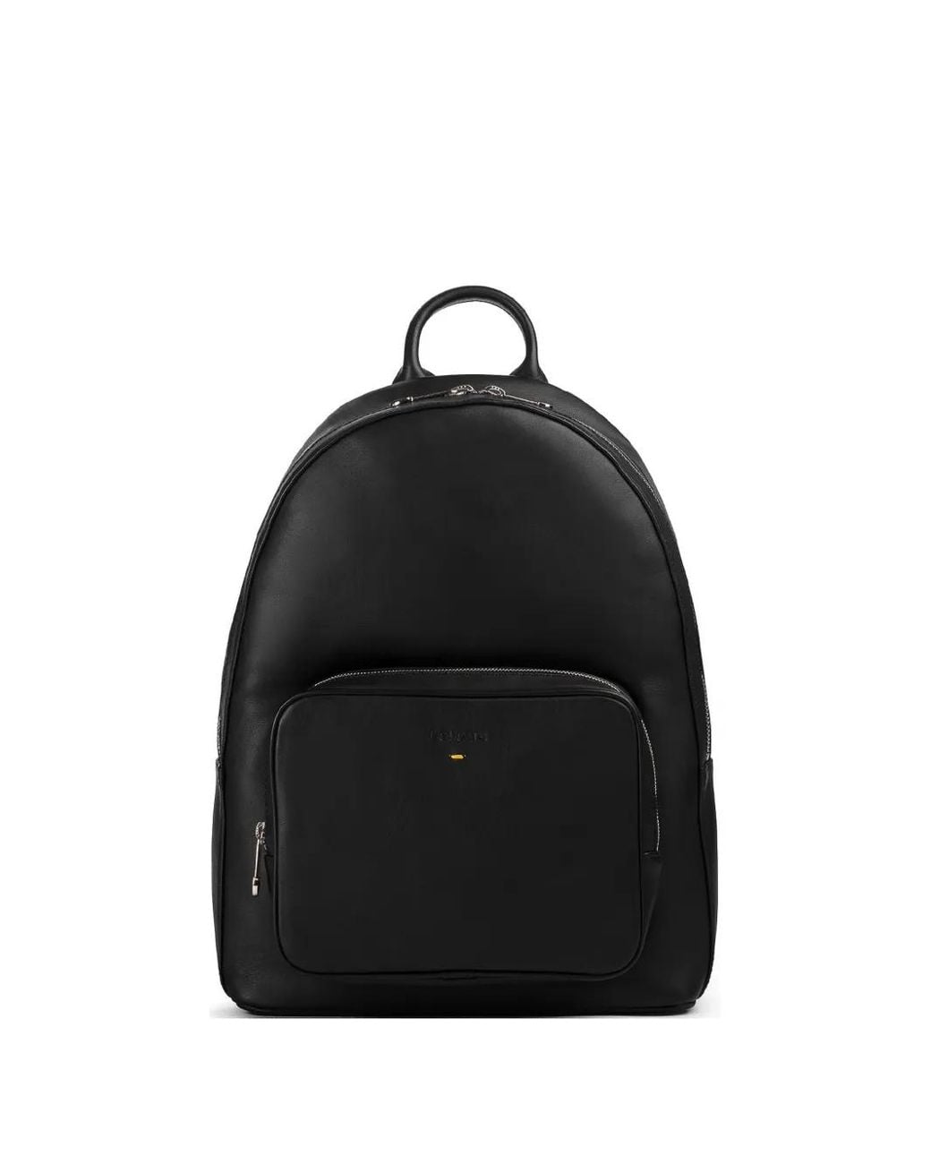 Doucal's Black Leather Backpack for men