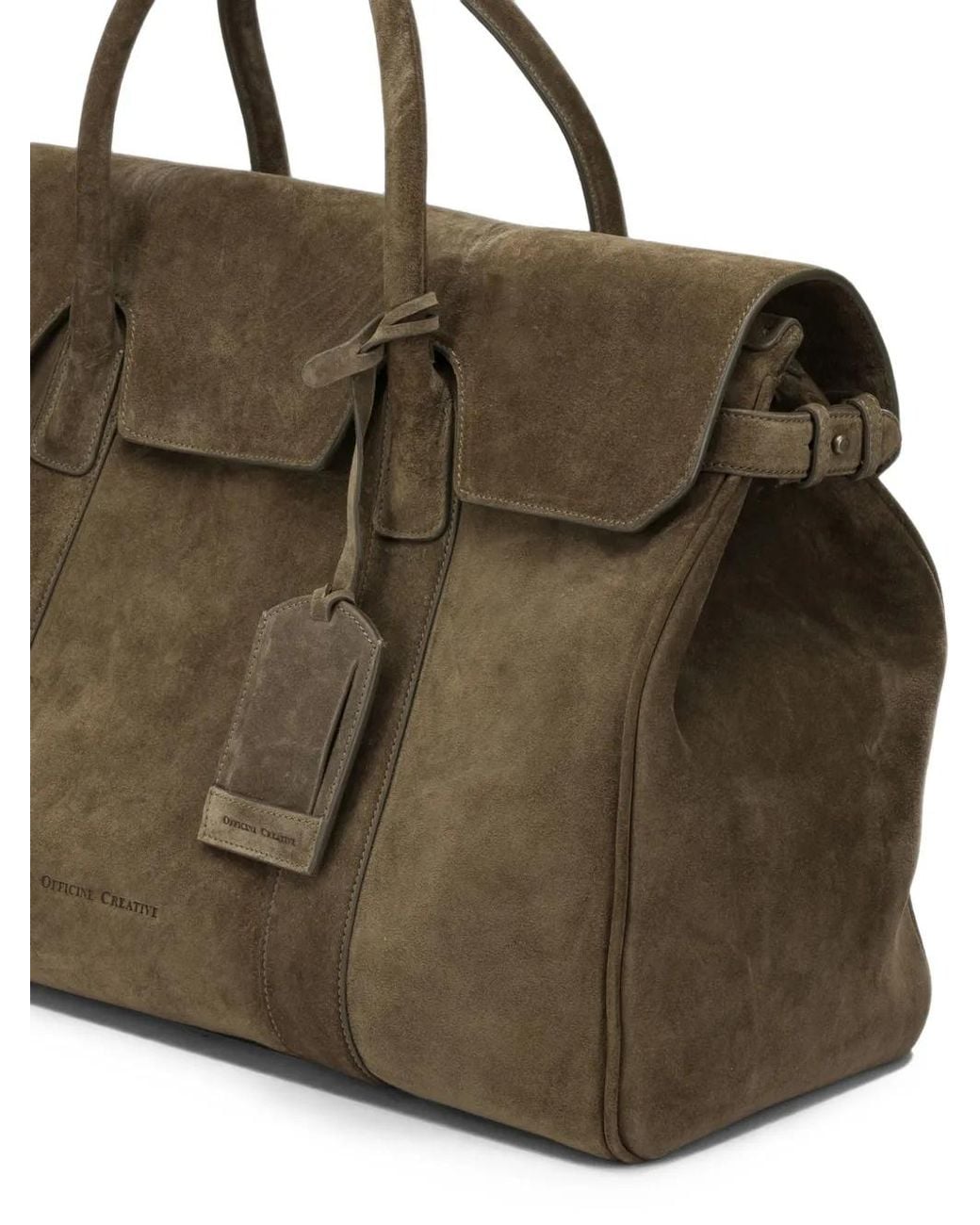 Officine Creative Brown Sac À Main Boston 001 En Daim for men