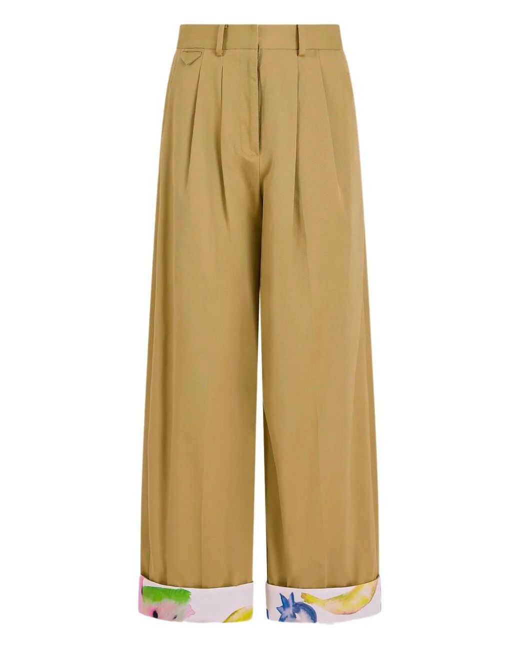 Rosie Assoulin Natural Pleated Trousers