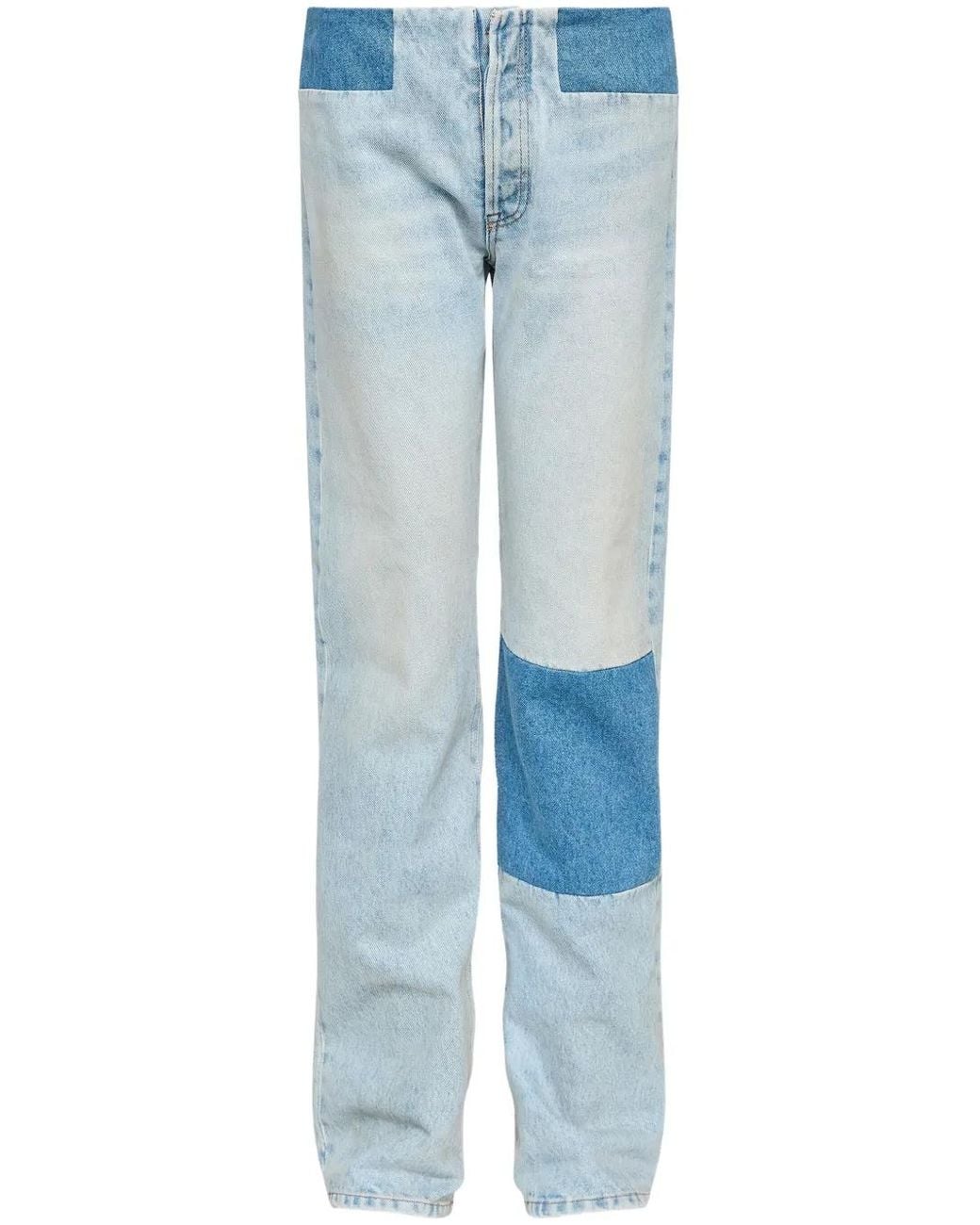 MM6 by Maison Margiela Blue Patch-Detail Jeans