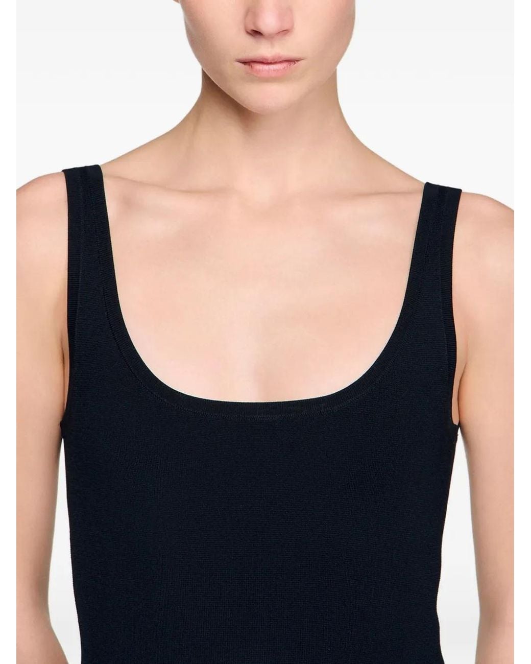 Sandro Midi-Jurk Met Studs in het Black