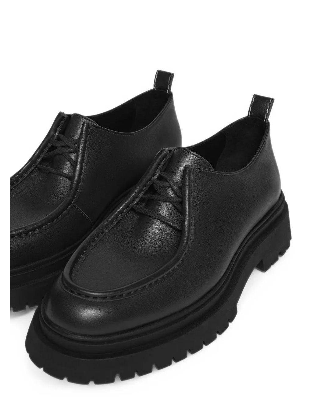 Manière De Voir Black Lille Leather Lace-Up Shoe for men