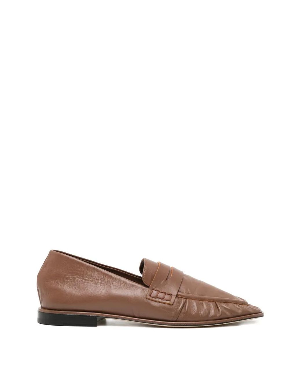 STUDIO AMELIA Brown Leather Loafers