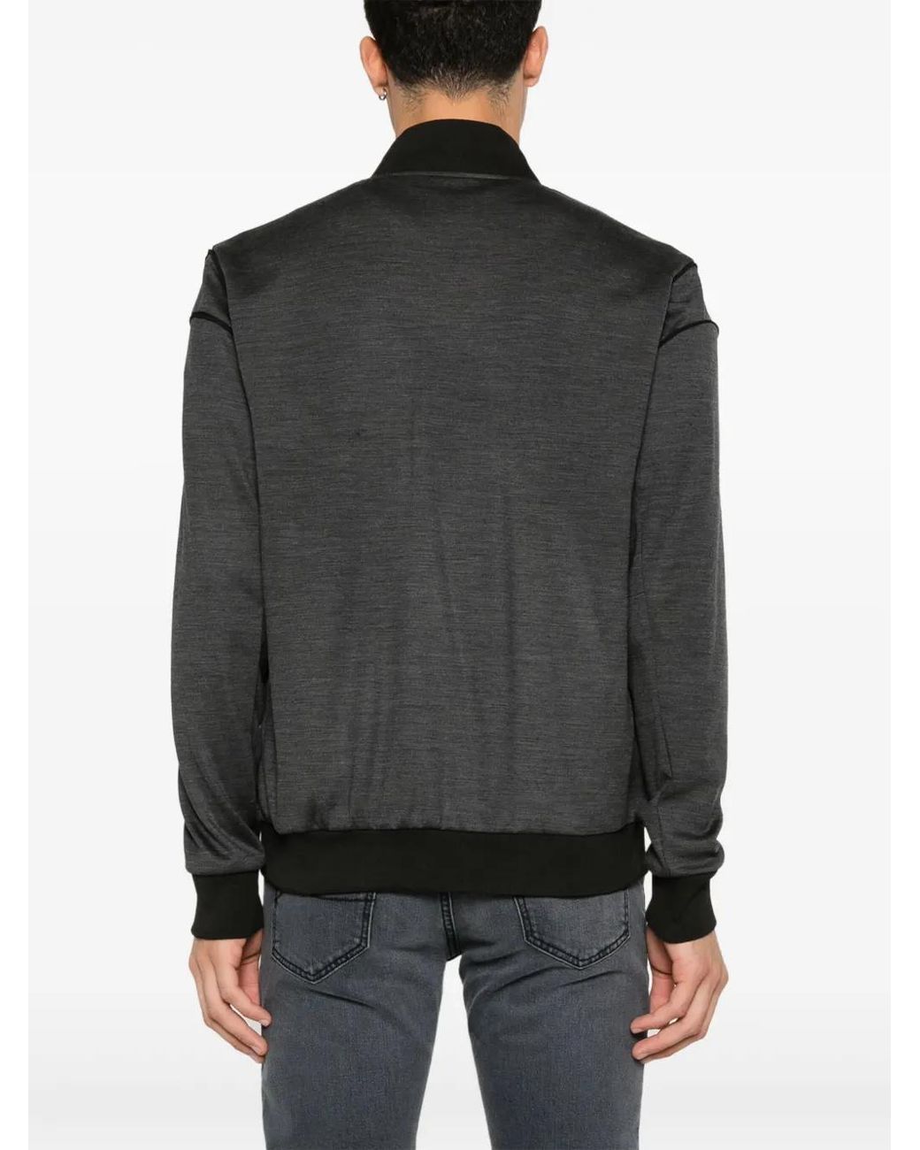 Eraldo Black Merino-Wool Bomber Jacket for men